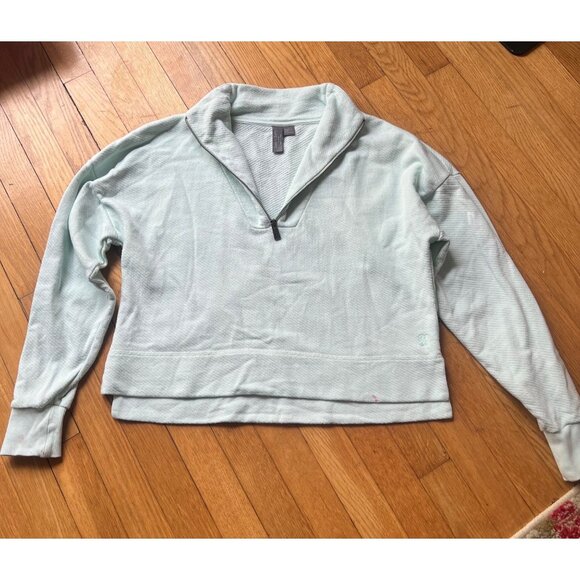 Sweaty Betty Size XS Pearl Blue Nestle Up Half Zip Pullover Sweatshirt - Picture 1 of 16